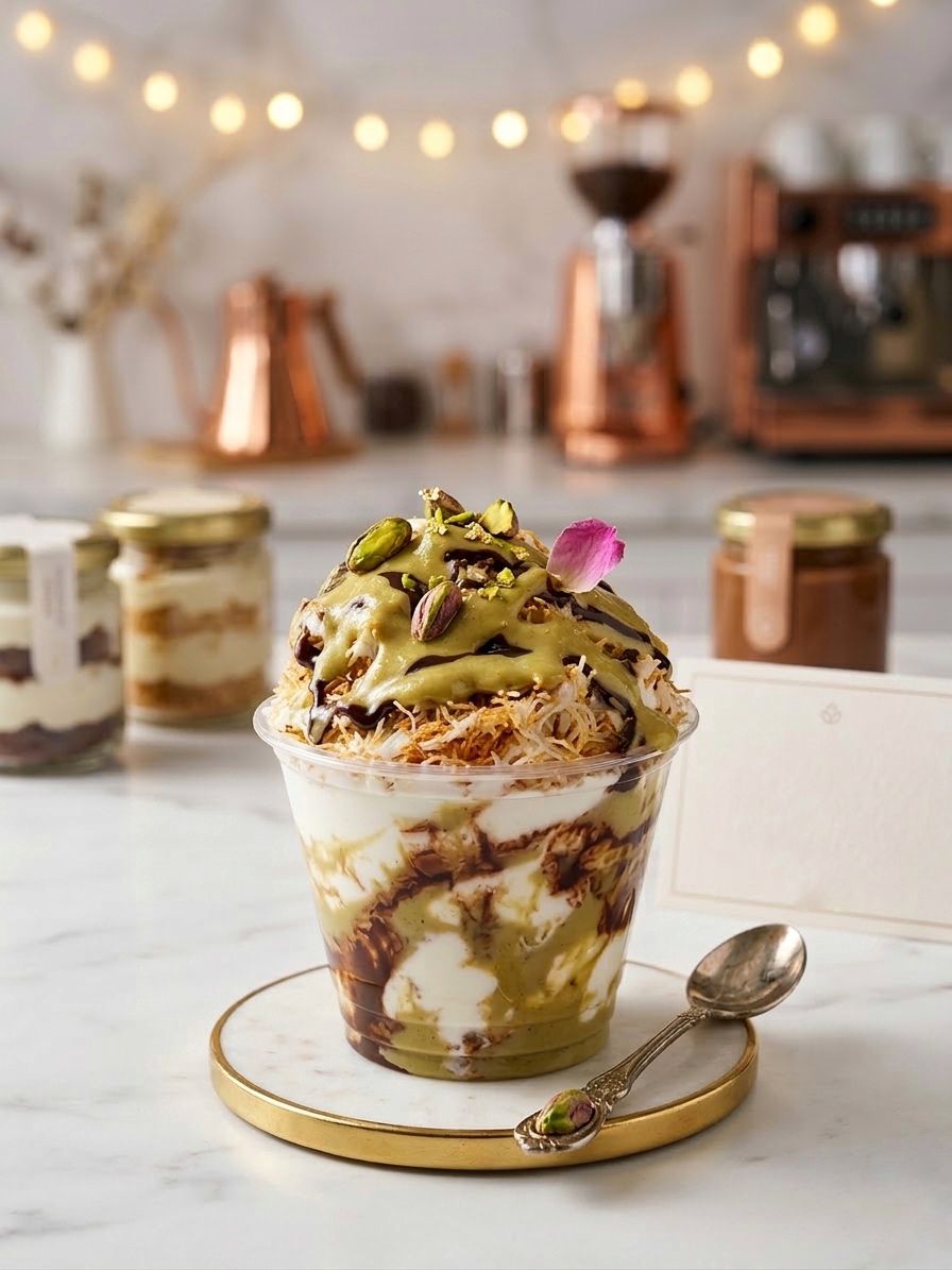 Dubai Kunafa soft serve — premium dessert at Food To Go Tauranga